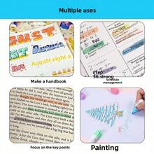 6 Peças Mini Canetas Marca-Texto Fluorescentes, Expressão Criativa, Canetas Marcadoras de Natal, Canetas Bolinhas Fofas e Alegres, Suprimentos Escolares, Presentes de Natal