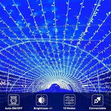 240LED 88Ft Connectable String Lights Indoor Outdoor Wire Warm White Lights Twinkle Fairy In With Timer Bedroom Classroom Wedding Tree Patio Decor - Blue + 240LED - View 2