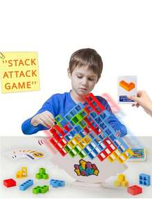Balancing Stacking Block Game, Entertaining Party Game/Family Game, Suitable For Children, Adults, Friend Groups, Family Game Nights And Parties, Children's Day Gift, June Holiday Gift, Christmas Gift