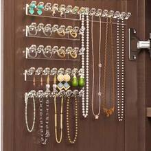 3 Packs Necklace Holder, Necklace Organizer Wall Mounted With 8 Hooks, For Hanging Jewelry, Bangles, Bracelets And Rings
