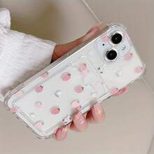 Funda de Teléfono Moderna y Elegante Funda de Teléfono: Transparente Conejo Fresa TPU a Prueba de Golpes Funda de Precisión de Cuerpo Completo para Apple  6/7/8/X/Xs/Xr/Xs Max/11/12/13/14/15/16 Pro Max Fundas Protectoras de Diseñador Lindas y Femeninas para Mujeres - 1 pieza - Ver 7