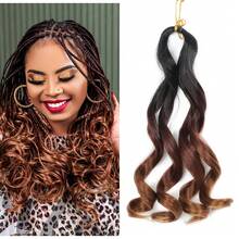 18/24/30 Inch 1 Pack French Curl 100g/Pack Fluffy Wavy Curl Pre-Stretched Yaki Curl Hair Extensions For Weaving (#1b/33/30), Halloween - Ombre - View 14
