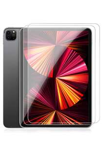 2 piezas Protector de pantalla de vidrio templado para iPad - Alta definición, alta transparencia, anti-arañazos, anti-caídas, cobertura de pantalla completa, fuerte anti-huellas dactilares, tacto sensible, compatible con iPad (Air 4, 5, 6)/(7, 8, 9, 10a generación)/iPad 11 1A16(2025) Accesorios esenciales de protección de pantalla, aplicable a protección diaria, oficina, hogar