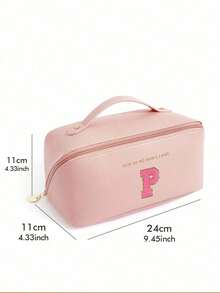 Multifunctional Travel Storage Bag, Letter Cosmetic Bag,PU Leather Waterproof Cosmetic Bag,Large Capacity Double Layer Cosmetic Bag, Cosmetics Organization And Storage, >Organizacion,Cosmetic Storage Bag, Skin Care Bag, Large Capacity Toiletries Bag, Travel Home Cosmetic Bag Organizer, Travel Accessories, Makeup Bag Make Up Bag Makeup Pouch Toiletry Bag Wash Bag Travel Essential Cruise Essentials Vacation Essentials For Men Women - Multicolor - View 38