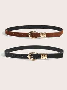 2条/1条波西米亚风金属铆钉圆形西式黑色腰带，Y2K风格，适合搭配牛仔裤、连衣裙、西装，日常穿着，也适合派对、街头风、返校季、送朋友的礼物、圣诞节和新年配饰。 - 戒圈腰帶 - 查看 5