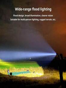 T6 High-Power LED Rechargeable Outdoor Bicycle Long-Range Aluminum Alloy Zoom Waterproof Fishing Light (Batteries Not Included) - Multicolor - View 3