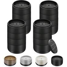 Risers Bed Risers Heavy Duty 1 Inch, 2 Inch, 3 Inch, 4 Inch Round Adjustable Bed Lifts Riser For Desk Legs Table Couch Sofa Chair Refrigerator Washing Machine (1 Inch, Black, 4 Pack ) - Black 4 Pack - View 10