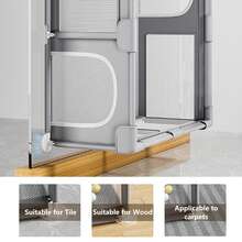 Nawahev Durable Mesh Puppy Playpen With Door, Foldable Pet Fence For Small Dogs & Puppies, Indoor Outdoor Washable Dog Play Yard - 灰色 - 查看 6