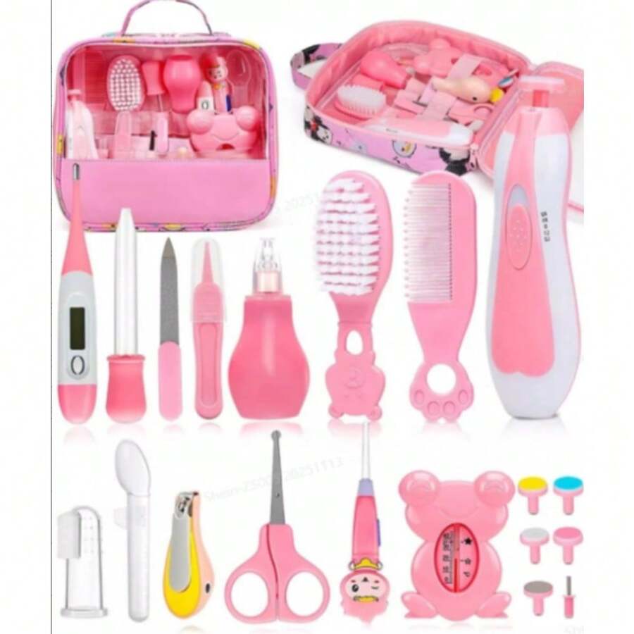 Set integral de cuidado para bebé diseño portátil funcionalidad completa uso en casa viaje padres mexicanos - Rosa - Ver 1