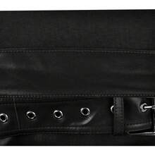 Multi Buckle Strap Over The Knee Pointed Toe Belts Stiletto Heeled Booty Thigh HighChristmas - Black - View 5