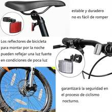 Reflectores de Bicicletas, 6 Reflectores de Plástico para Bicicleta Trasera Luces para Neumáticos de Bicicleta Reflector de Advertencia de  para Bicicletas Reflectores de - 1 - Ver 4
