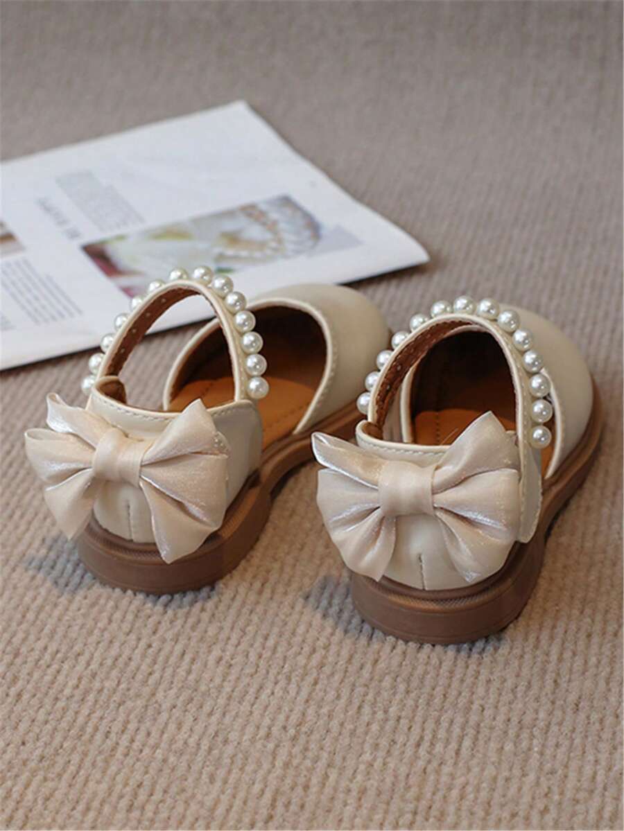 2025 New Spring/Autumn Princess Shoes For Girls, Children's Small Leather Shoes, Summer Low Vamp Shoes To Match Dresses - Beige - View 1