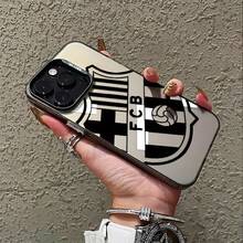 Funda para Teléfono Fútbol B-Barca Compatible con for  17, 16E, 16, 15, 14, 13, 12, 11 Mini, Pro, Max, Air, X, XR, XSMAX, 8, 7 Plus, con Cubierta Trasera Mate Anticaídas.¡Elige tu equipo! - Color mezclado 1 - Ver 4
