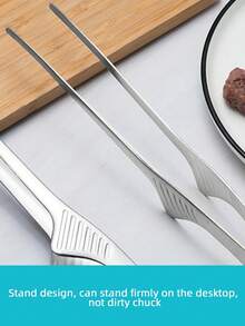 1 件装不锈钢食物夹，经典烧烤夹，适用于厨房 - 彩色 - 查看 5