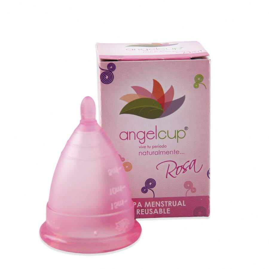 Angelcup Copa Menstrual Rosa Reutilizable | Silicón Suave, Cómoda y Ecológica | Talla Chica o Grande | Protección hasta 12 h | Diseño Anatómico con Perlita Redondeada y Líneas de Medición | Alternativa Sustentable a Toallas y Tampones | Material Flexible Libre de Látex y Plásticos Dañinos | Ideal para Dormir, Nadar, Hacer Ejercicio o Viajar | Menstruación Consciente y Saludable | Hecha en México | Incluye Bolsita Ecológica, Instructivo y Stickers | Marca con 13 Años de Experiencia en Salud Menstrual | Cup Rosa Translúcida que Representa Amor Propio, Bienestar y Libertad | Perfecta para Mujeres con Flujo Ligero, Moderado o Abundante | Angelcup – Vive tu Ciclo con Comodidad y Confianza - Rosa - Ver 1