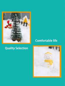 1pc White Artificial Snow Blanket - Soft, Thick, Fluffy Christmas And Winter Decoration, Aquarium Filter Floss, Christmas Fake Snow, Compressed Packaging, Vacuum Packed, Silky Fiber, Indoor Snow Decor, Soft & Fluffy Synthetic , Washable Polyester Faux Silk - White - View 8