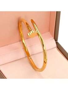 Bộ 2 vòng tay hình cỏ bốn lá mạ vàng 18K bằng thép không gỉ, phù hợp cho nữ giới dự tiệc và đeo hàng ngày, kiểu dáng Châu Âu và Mỹ, cá tính, sang trọng, đính đá Cubic Zirconia, bộ trang sức cưới, quà tặng cho bé gái, phụ nữ, người thân, bạn bè, quà cưới tinh tế, quà sinh nhật, quà Ngày Valentine, quà Ngày của Mẹ. - Phong cách cỏ bốn lá - Xem 5
