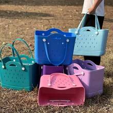 Hot Selling High-Quality Lightning Pattern EVA Material Unisex Large Capacity Tote Bag, Toilet Bag, Swimming Bag, Travel Organizer - 玫紅色 - 查看 2