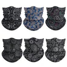6pcs Classic Paisley Pattern Scarf, Windproof Face Mask, Lightweight Neck Gaiter, Stylish Headband, Balaclava, Versatile Headwrap, Holiday Gift - Multicolor - View 15