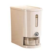 1PC Large Capacity Rotary Bean Dispenser With Divider -10lb-20lb - Waterproof, Moisture-Proof, Insect Proof Bean Storage Container, Suitable For Kitchen Organization, Grain, Nut, Flour, Rice Moisture-Proof And Leak Proof - Portable Kitchen Storage Container - 20 Catties White - View 11