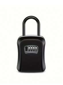 Waterproof Combination Lockbox Wall Mount 4 Digits, Resettable Key Hider Large Key Box With Resettable Combination | Heavy-Duty Outdoor Key Lockbox | Weatherproof Portable Security Box For Home, Office, Airbnb, Or Real Estate Use,Black - Black - View 13