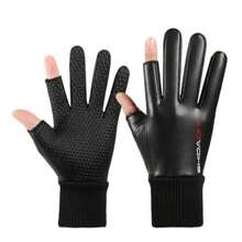 Mănuși de ciclism calde, mănuși de pescuit, mănuși de iarnă pentru bărbați și femei, căptușite termic, antiderapante și impermeabile. - Multicolor - Vizualizare 10