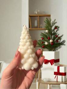 1 pezzo Candela natalizia, candela aromaterapica geometrica fatta a mano, molto adatta per la decorazione della stanza, la decorazione del centro del tavolo da pranzo, feste, matrimoni e regali per la festa della mamma, decorazioni natalizie, decorazioni per la casa, decorazioni per compleanni, decorazioni natalizie, regali di Natale