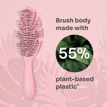 NewWet Brush Go Green Hair - Cepillo desenredante Rosa pálido Exclusivas cerdas IntelliFlex ultra suaves que se deslizan a través de enredos con facilidad para todo tipo de cabello sin puntas abiertas y sin dolor para cabello húmedo o seco - Rosadesenredante - Ver 7