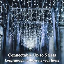 240LED 88Ft Connectable String Lights Indoor Outdoor Wire Warm White Lights Twinkle Fairy In With Timer Bedroom Classroom Wedding Tree Patio Decor - Cold White + 500LED - View 3