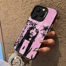 Funda de teléfono Singer Pink Pantheress para 17 16 Pro Max 15 14 Plus 12 13 11 cubierta plateada colorida - Negro8 - Ver 11