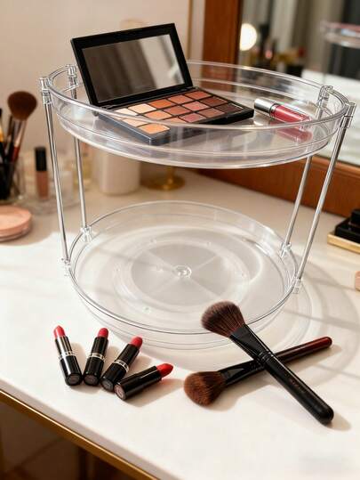 Hộp đựng xoay PET 1 lớp và 2 lớp: Giải pháp lưu trữ trong suốt, bền bỉ và tiết kiệm không gian cho mỹ phẩm, đồ dùng nhà bếp, v.v. - Thiết kế trong suốt để dễ dàng quan sát, kết cấu chắc chắn để sử dụng hàng ngày, hoàn hảo để dọn dẹp phòng tắm, bàn trang điểm, tủ đựng thức ăn hoặc mặt bàn bếp