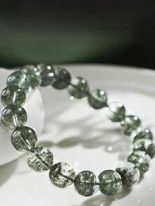 1pc Simple And Fashionable Sweet Girl Star & Moon Crystal Beaded Bracelet