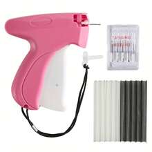 Quick Clothing Label Fastener Gun Set - Mini Pin Style Label Gun, Suitable For Sewing, Quilting, Garment Repair And Holiday Gift Wrapping - Includes 1 Label Gun, 6 Steel Pins, 500 White Plastic Pins And 500 Black Plastic Pins - For DIY, Shops And Home Use