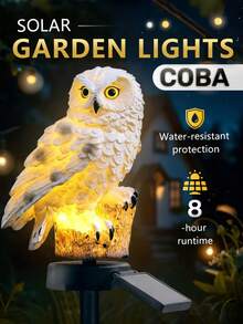 2/1PC Outdoor Solar Statue Light, Resin Owl Solar LED Garden Plug In Light, Outdoor Garden Solar Light, Automatic Light Sensing Four Seasons Decoration, Warm Yellow Light, IP43 Waterproof, Very Suitable For Courtyard, Lawn And Festival Celebrations, Outdoor Decoration | Decorative Outdoor Light | Solar Light, Nighthawk Solar Light - trắng - Xem 10