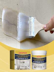 jakehoe Transparent Waterproof Adhesive, Transparent Waterproof Coating, Household Bathroom, Kitchen, Balcony Sealing Coating, Exterior Wall, Window Sill, Roof, Crack Repair Adhesive, No Need To Smash Brick Roof, Leak Proof Adhesive, New And Old Models Are Shipped Randomly. - Multicolor - View 2