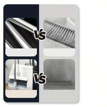 A Set Of Long-Handled Rotating Broom And Dustpan With Comb Teeth, Suitable For Home, Kitchen, And Office Cleaning. - 白色 - 查看 10