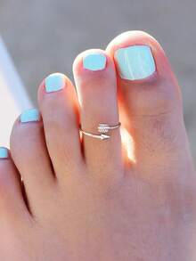 1pc High-End Women's Silver Bow & Arrow Design Toe Ring, Luxury Exquisite Jewelry Gift - Advanced Bow and Arrow - View 2