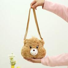 CARE BEARS Heart-Shaped Plush Shoulder Bag, Large Capacity Crossbody Bag, Fashionable And Versatile, Soft And Skin-Friendly, Comfortable To Carry - Suitable For Work, Study, Travel, Shopping And Storage, A Great Christmas Gift Choice. - 彩色 - 查看 10