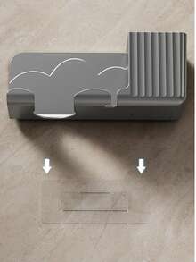 Modern Minimalist Style No-Nail No-Drill Bathroom Multi-Function Hair Dryer Storage Rack - Multicolor - View 4