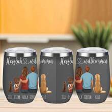 1pc 12oz/20oz/40oz Heartwarming Family Tumbler With Lid And Straw, Winter Insulated Travel Mug, Gift For Women Men, Ideal For Christmas, Memorial, Christmas, Birthday Gift, Iced/Hot Coffee Cup For Office - 40盎司粉紅色 - 查看 6