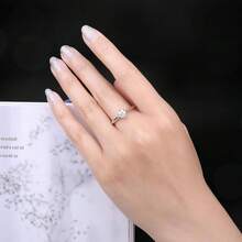 JewelryPalace Classic 0.5-2ct Round Cut Moissanite Solitaire Engagement Rings For Women, 14K White Yellow Rose Gold Plated 925 Sterling Silver Promise Ring, Simulated Diamond Anniversary Rings D-F VVS,SterlingSilver95 - 95%純銀 - 查看 6