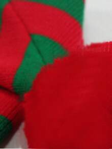 1 件针织圣诞圣诞老人帽，红色和绿色钩针圣诞帽，男女通用圣诞派对针织帽，圣诞礼物温暖，万圣节