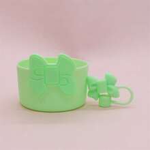 2pcs/Set Christmas Cup Accessories, Silicone Dustproof Straw & Straw Lid