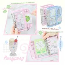 Rosyposy Clear PVC Zipper Planner With Display Window, Multi-Pocket Notebook For Kpop Star Photos, Refillable Binder & Non-Adhesive Paper Sheets - M5 - View 8
