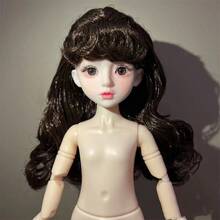 11.81 英寸可爱卡通动画脸毛绒娃娃 - 可拆卸关节、DIY 化妆、逼真的 3D 眼睛、可爱的 BJD 娃娃，适合生日、圣诞节、万圣节、新年礼物