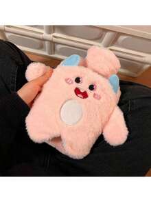 1pc Water Injection Type Hot Water Bottle, PVC Material, Explosion-Proof Anti-Scald Hand Warmer, Plush Cute Hot Water Bag, Removable And Washable - Multicolor - View 13