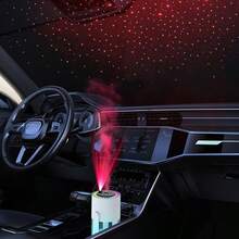 1pc Rotating Starry Sky Air Humidifier & Aroma Diffuser, 280ml, Compact & Quiet, Suitable For Women's Skincare Hydration, Bedroom, Car And Home Humidification, No Battery Required