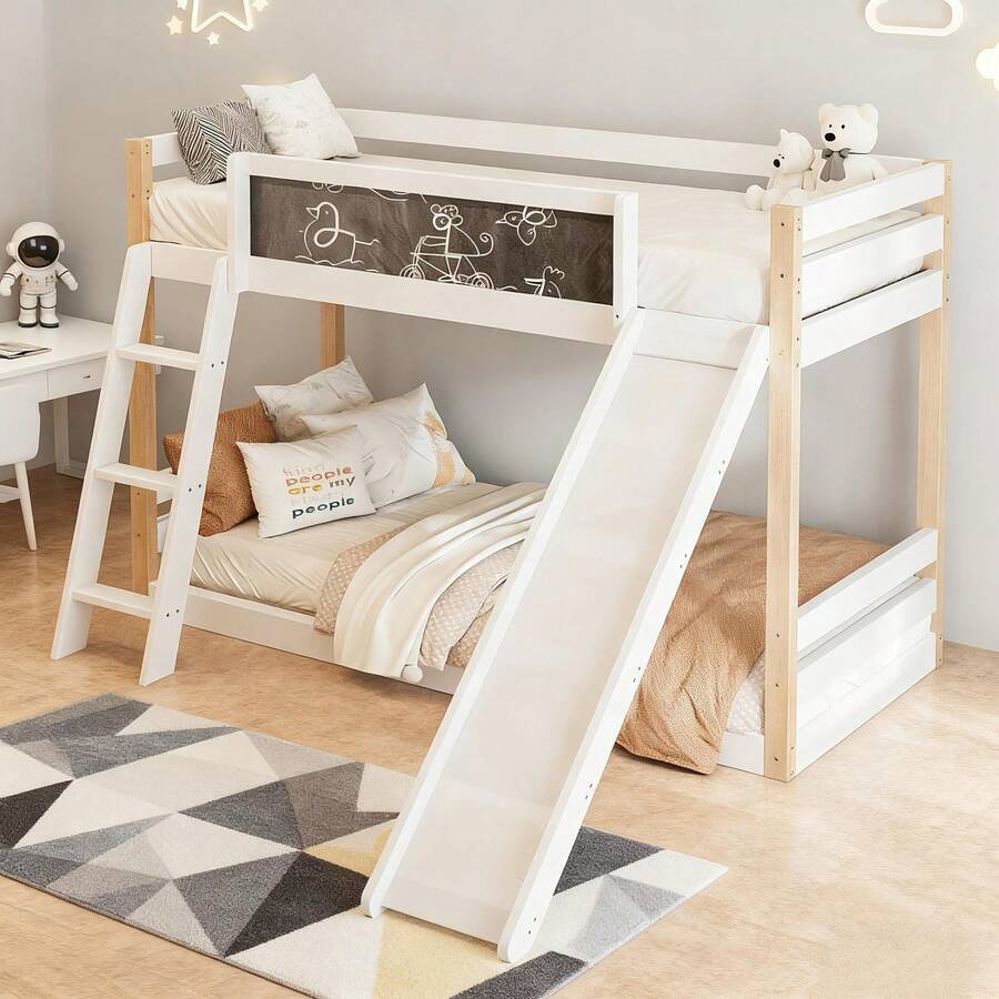 Kids Bed Frames, Headboards & Footboards - White + Wood + Artsy + Cute + Minimalist + Modern - View 1