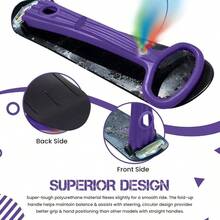 Winter Fun Ski Skate, Foldable Snow Scooter, Ski Skooter, Snow Sled, And Snowboard With U2013 Multi - Purpose Portable Sandboard, Snow Skate, And/ Sled All Ages - Purple - View 4