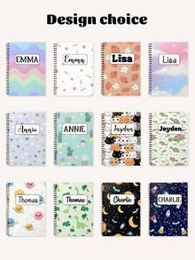 Customize Personalized Kids Notebook,Custom Name, Back To School Gift,12 Styles,Personalized Birthday Party Souvenir, Back To School Season - Multicolor - View 7